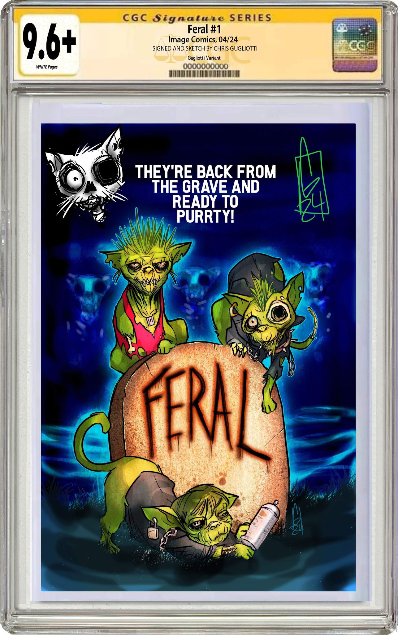 FERAL #1 CHRIS GUGLIOTTI "THE RETURN OF THE LIVING DEAD" HOMAGE-1ST PRINTING